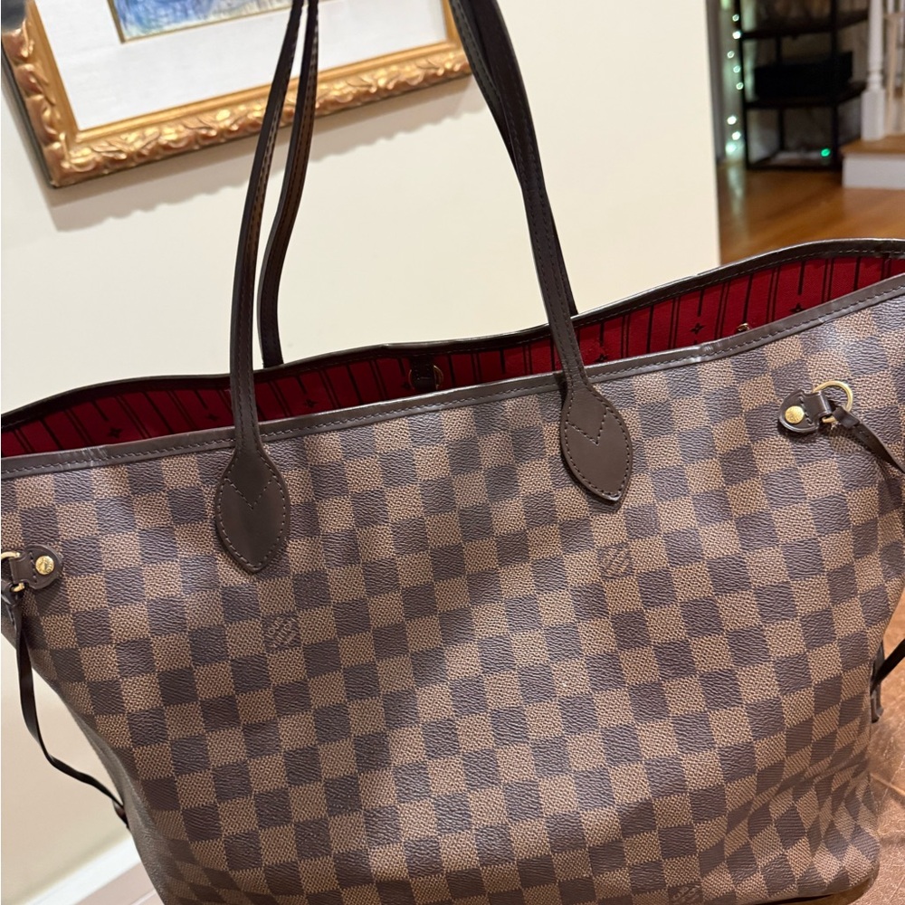 Louis Vuitton Damier Ebene Canvas Tote in Brown - Picture 6 of 7
